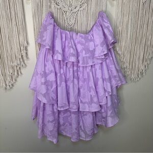 Fashion Nova Lavender Strapless Dress